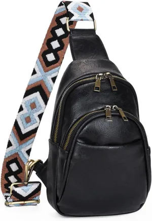 Lightweight Small Crossbody Bag for Women Men Anti Theft Small Sling Bags for Women Summer Beach Bag(Black)