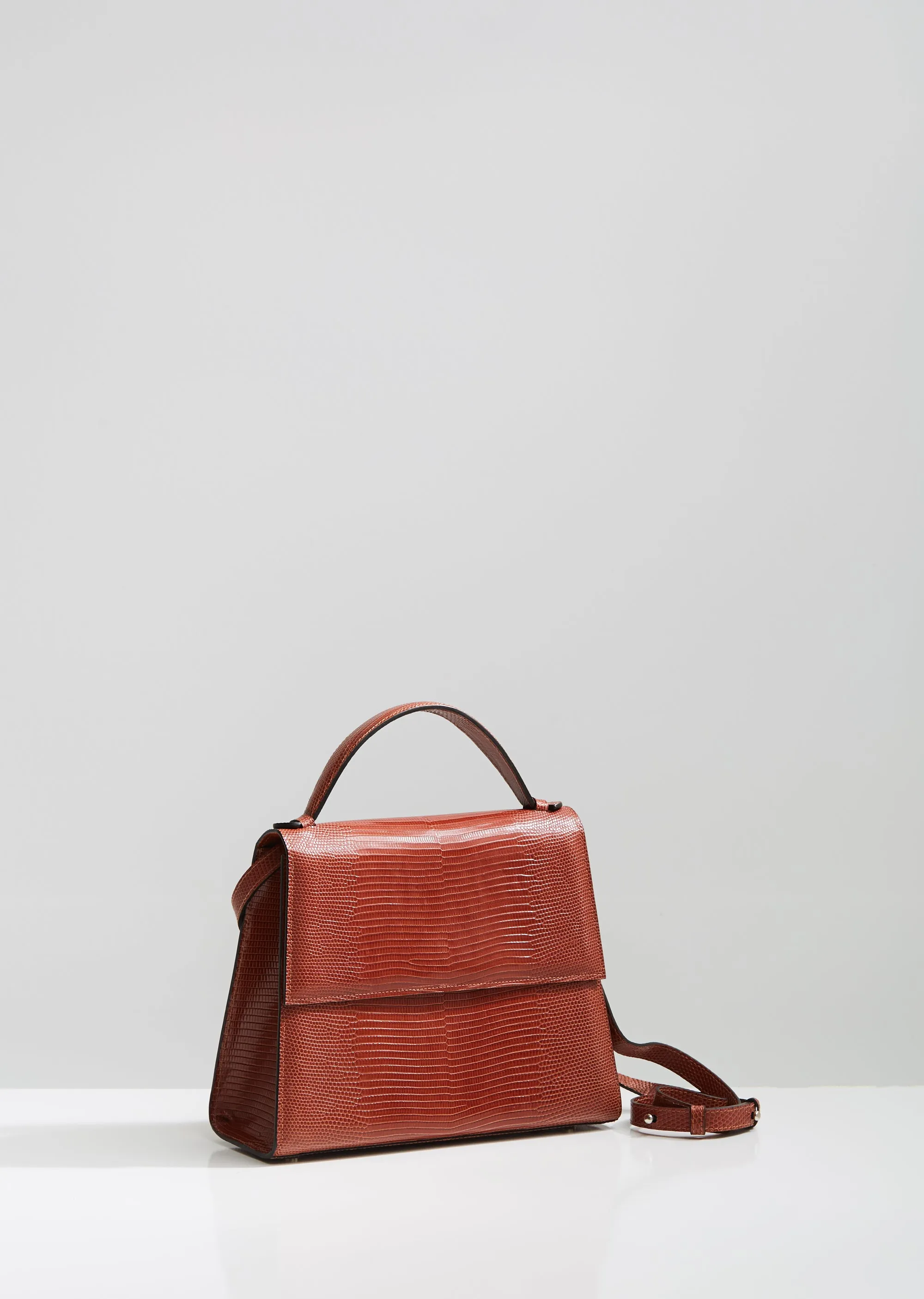 Lizard Top Handle Bag