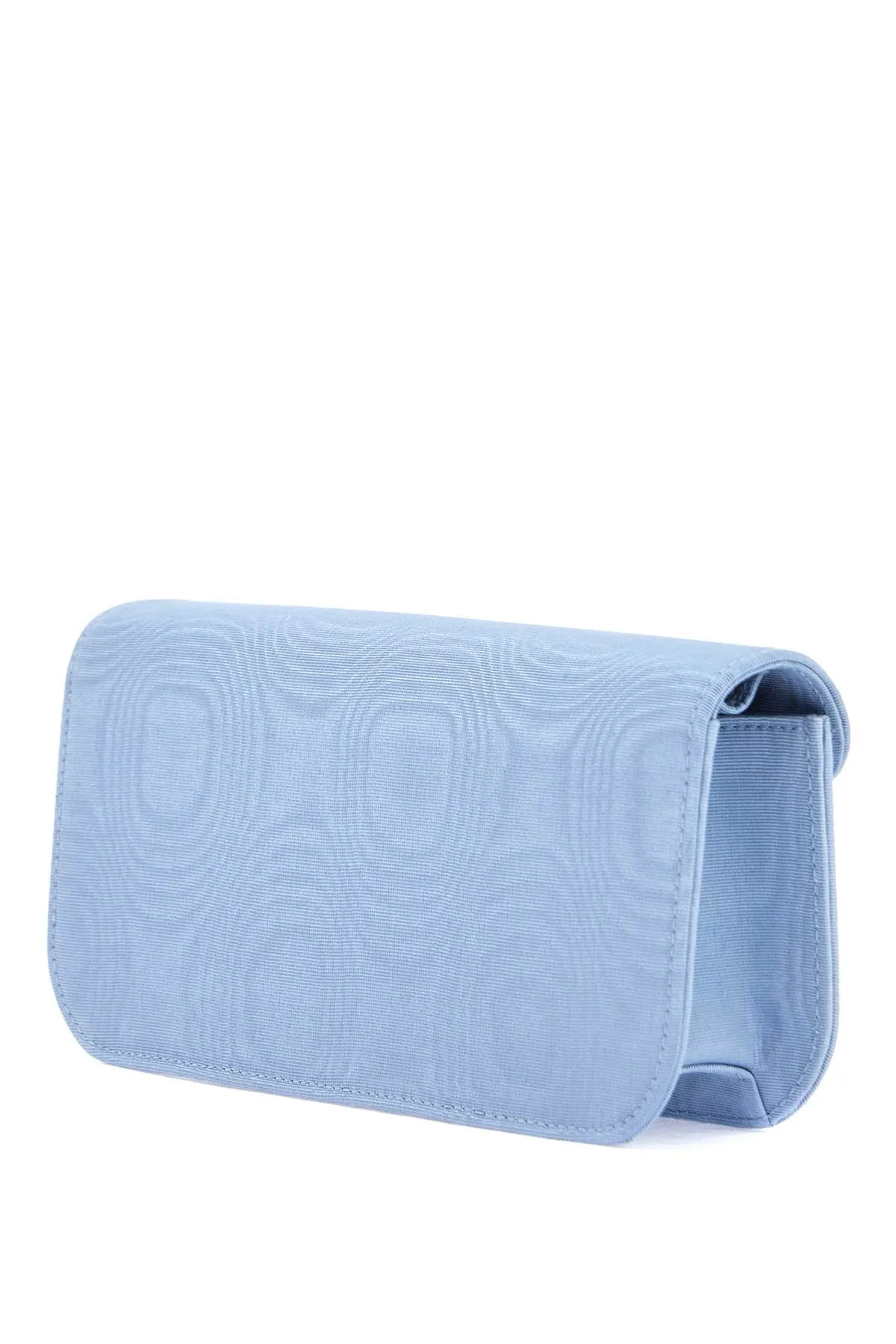 locò clutch in moire fabric 6W2B0R24LDG CLOUDY BLUE/CRYSTAL