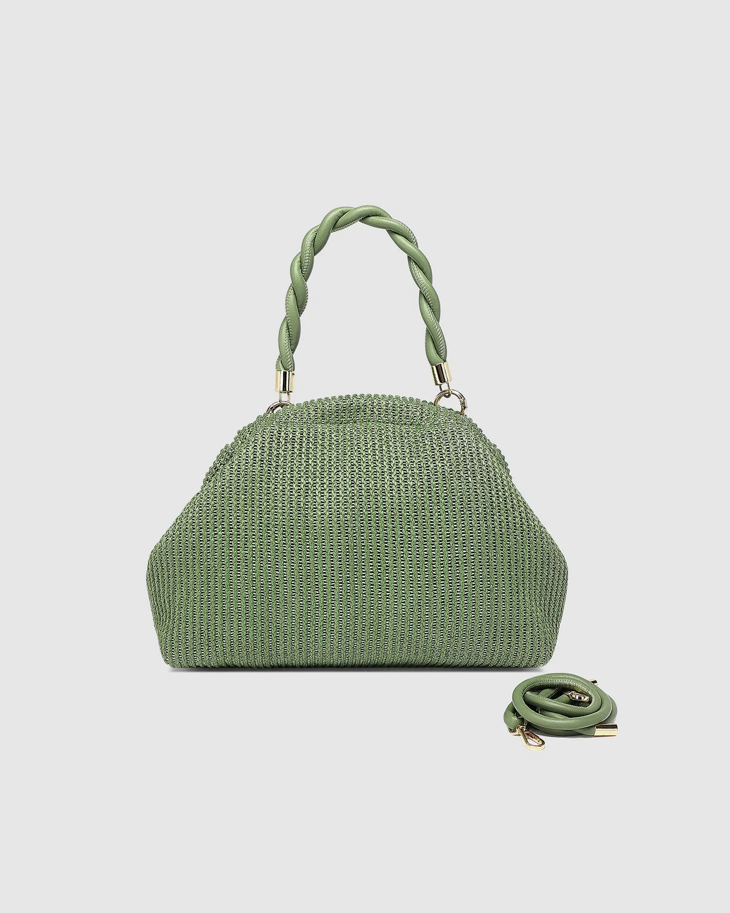 Lotus Clutch - Gold, Silver, Natural, Sage Green