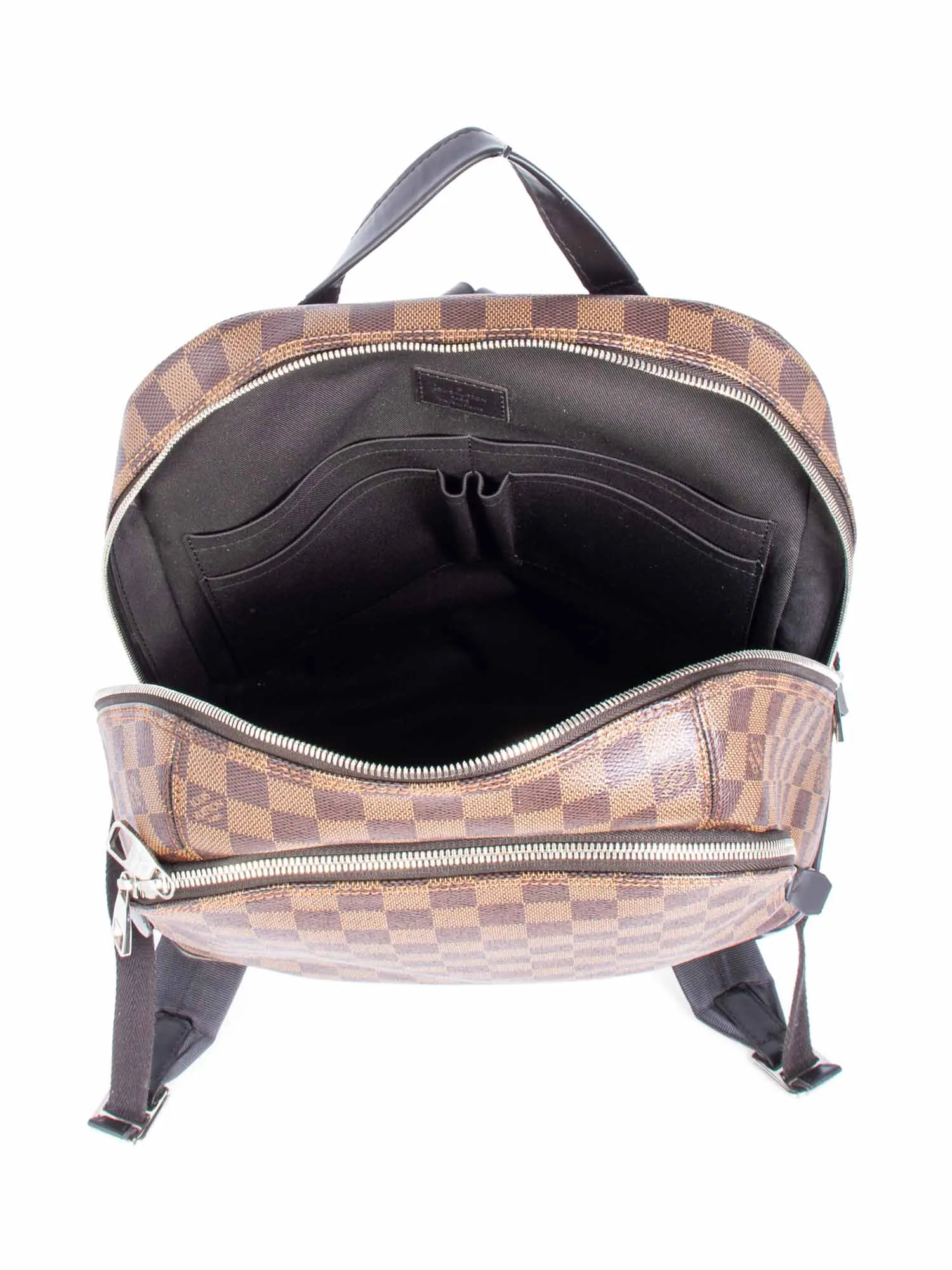 Louis Vuitton Damier Ebene Josh Backpack Brown Black