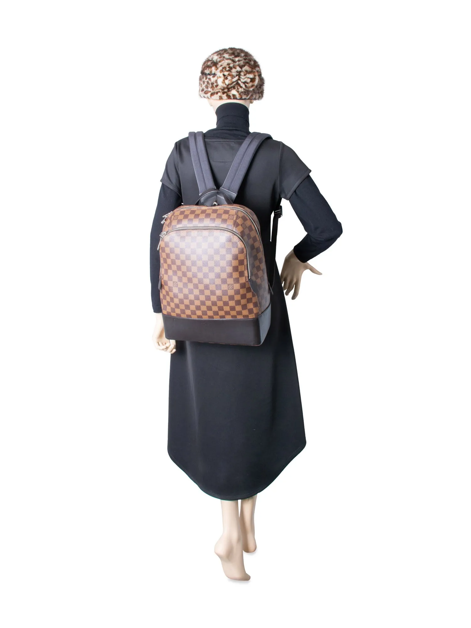 Louis Vuitton Damier Ebene Josh Backpack Brown Black