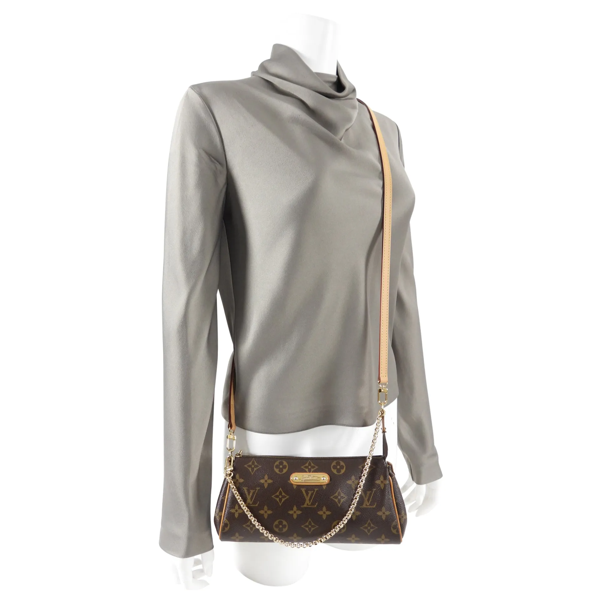 Louis Vuitton Monogram Eva Clutch Two-Way Pochette Bag