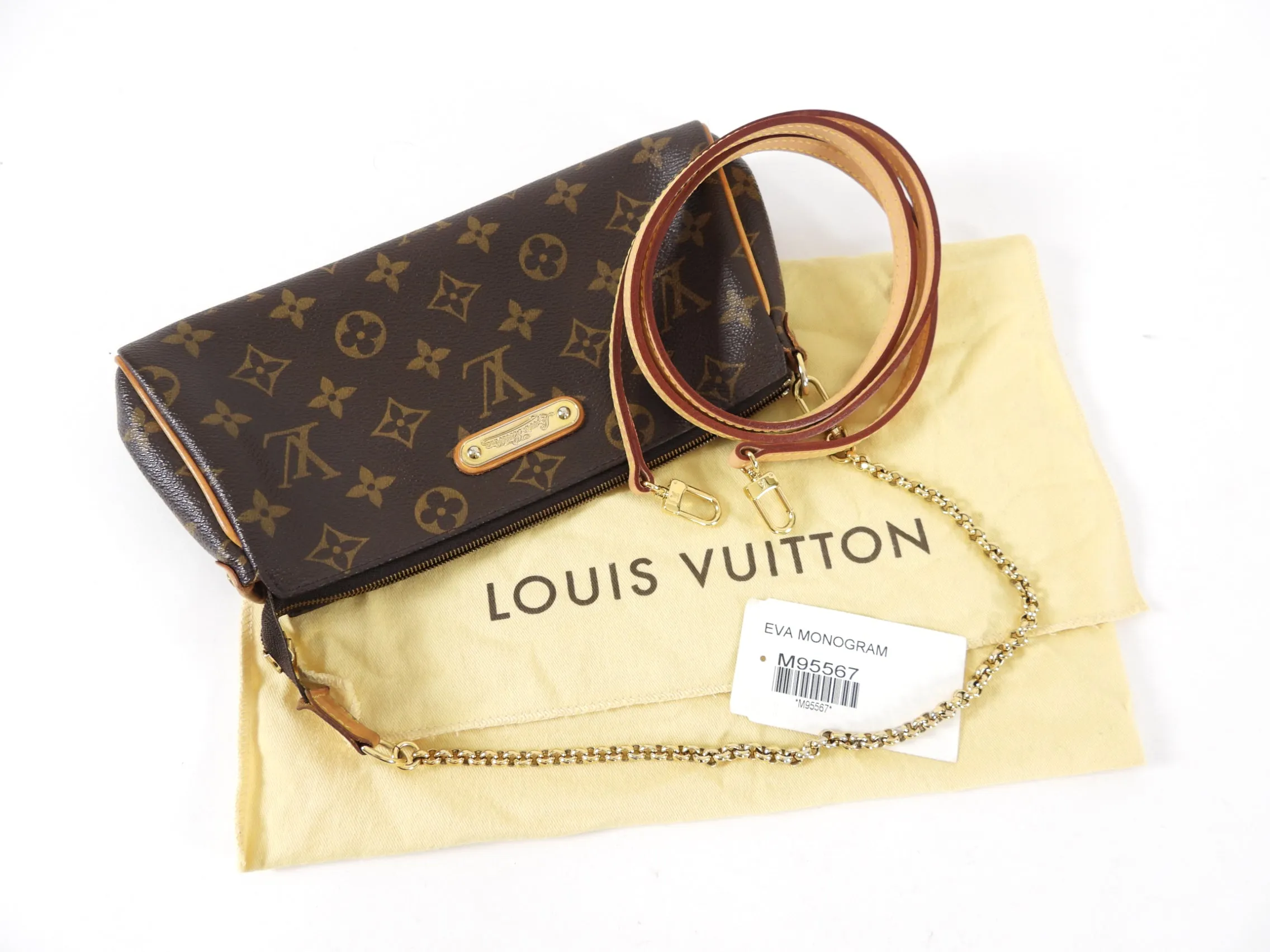 Louis Vuitton Monogram Eva Clutch Two-Way Pochette Bag