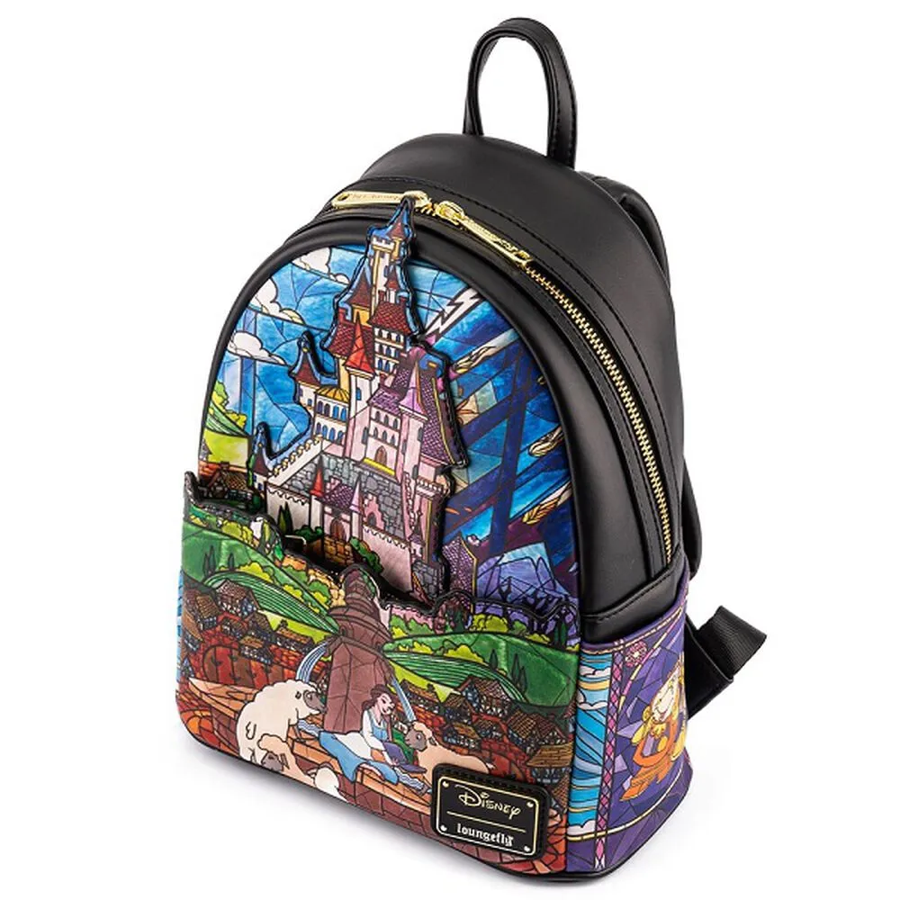 Loungefly Disney Beauty and the Beast Belle Castle Mini Backpack