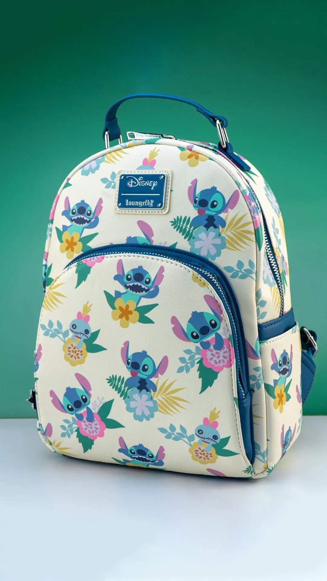 Loungefly x Disney Lilo and Stitch - Stitch Floral Print Mini Backpack
