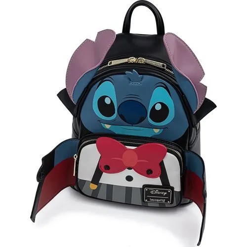 Loungefly x Disney Vampire Stitch Bowtie Mini Backpack
