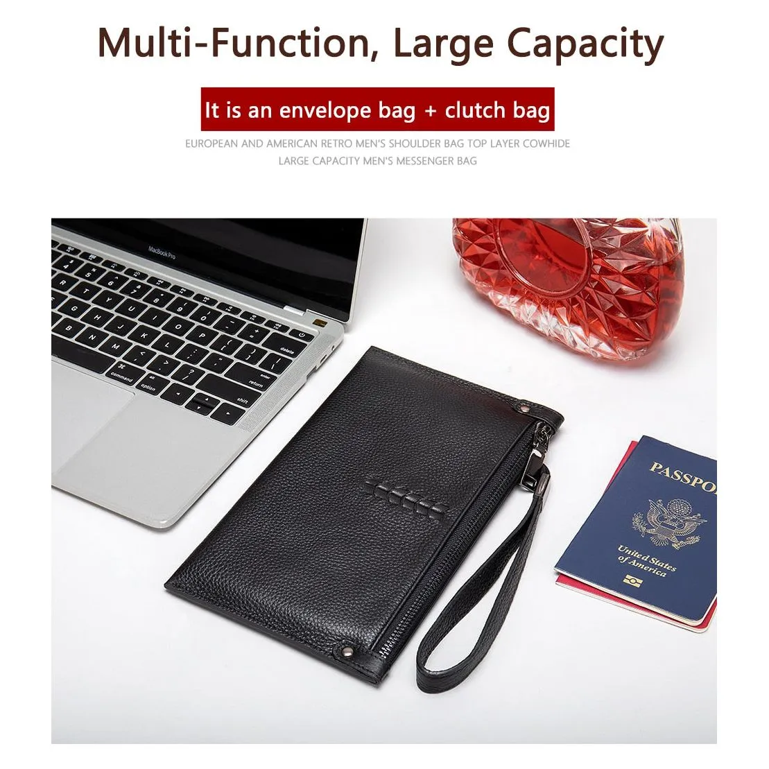 LuxeVeloire Strasse Zip Wallet