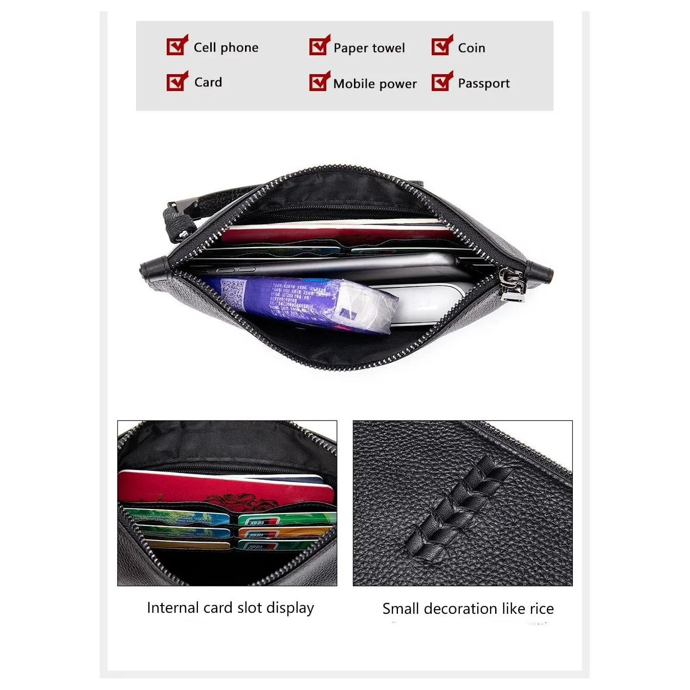 LuxeVeloire Strasse Zip Wallet