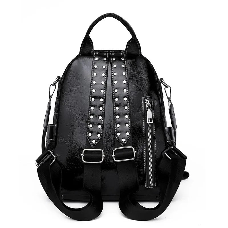 Luxury Leather Backpack for Women, Multi-Function & Large Capacity Bag