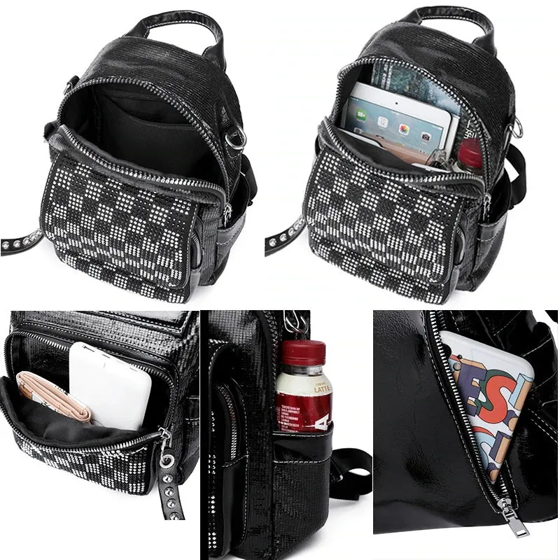 Luxury Leather Backpack for Women, Multi-Function & Large Capacity Bag