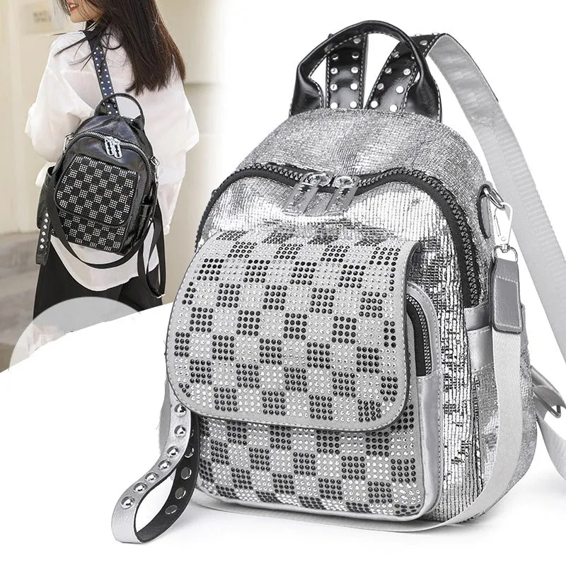 Luxury Leather Backpack for Women, Multi-Function & Large Capacity Bag