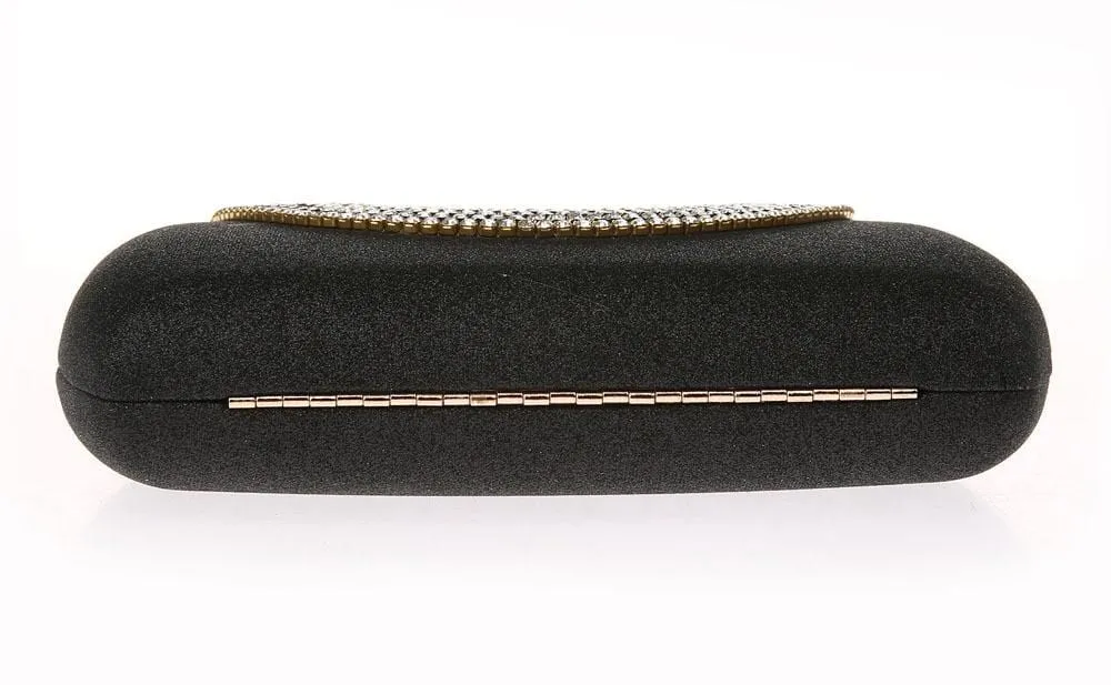 Luxury Pearl Clasp Glittery Crystal Rhinestone Clutch