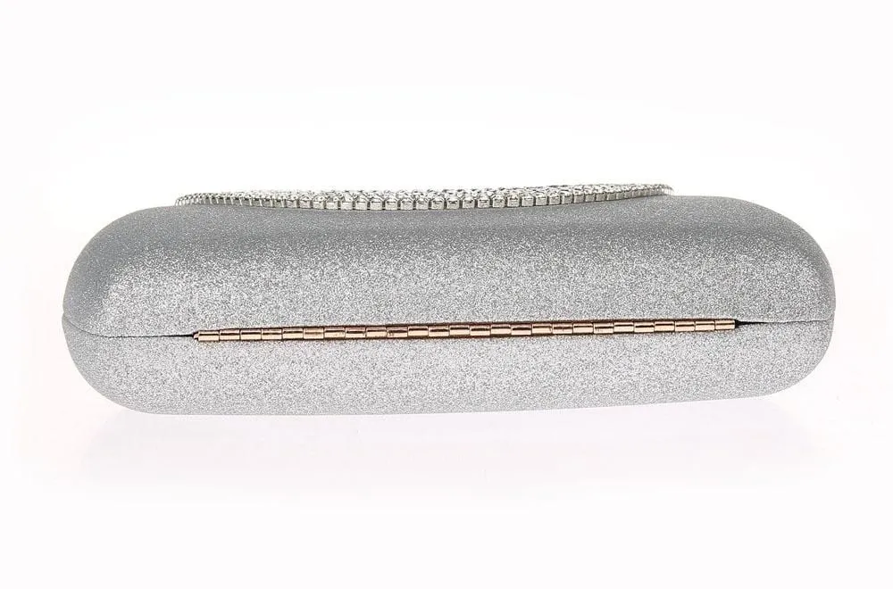 Luxury Pearl Clasp Glittery Crystal Rhinestone Clutch