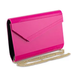 Mad Style Acrylic Slant Envelope Clutch, Pink