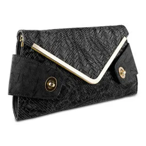 Mad Style Owl Envelope Clutch, Black