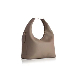 Maggie Leather Handbag - Taupe