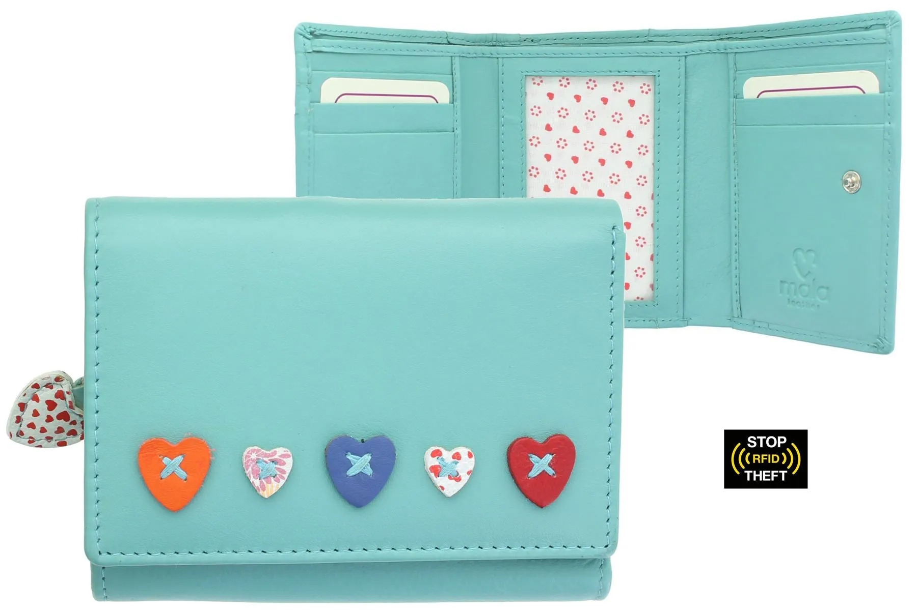 Mala Leather Lucy Collection Small Leather Purse RFID 3512_30