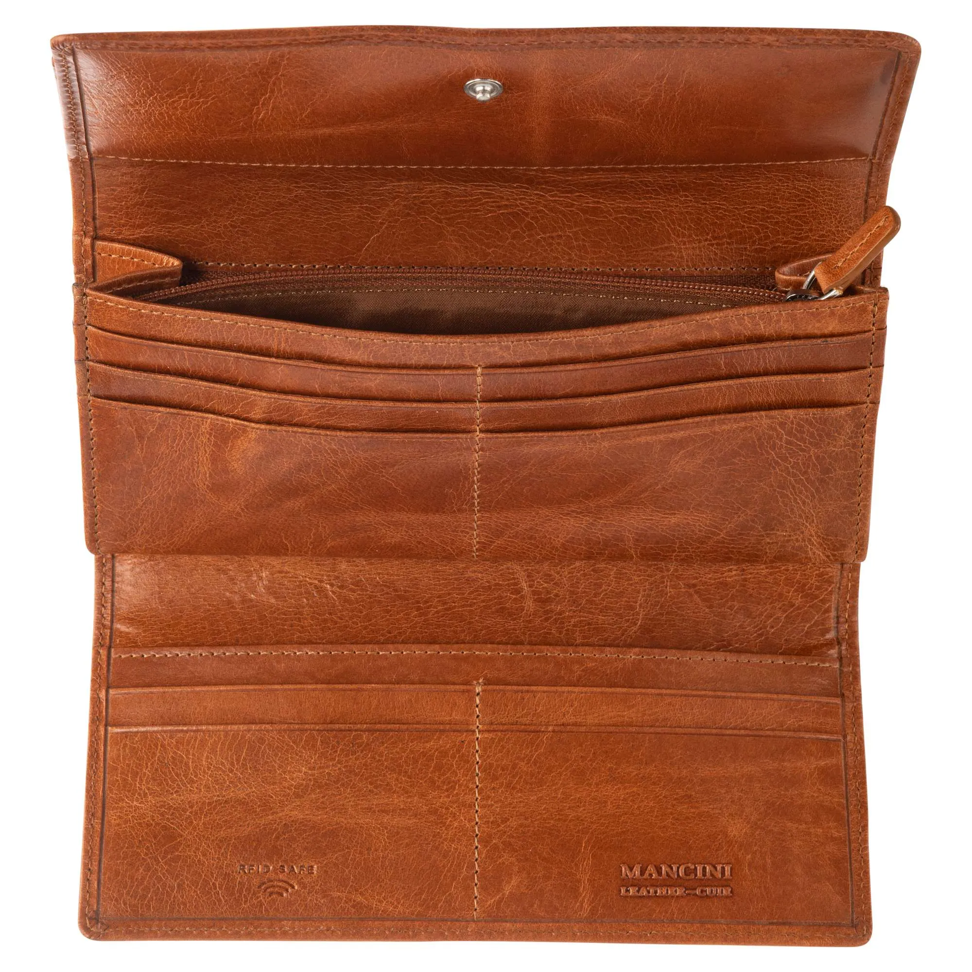 Mancini South Beach RFID Secure Trifold Wallet