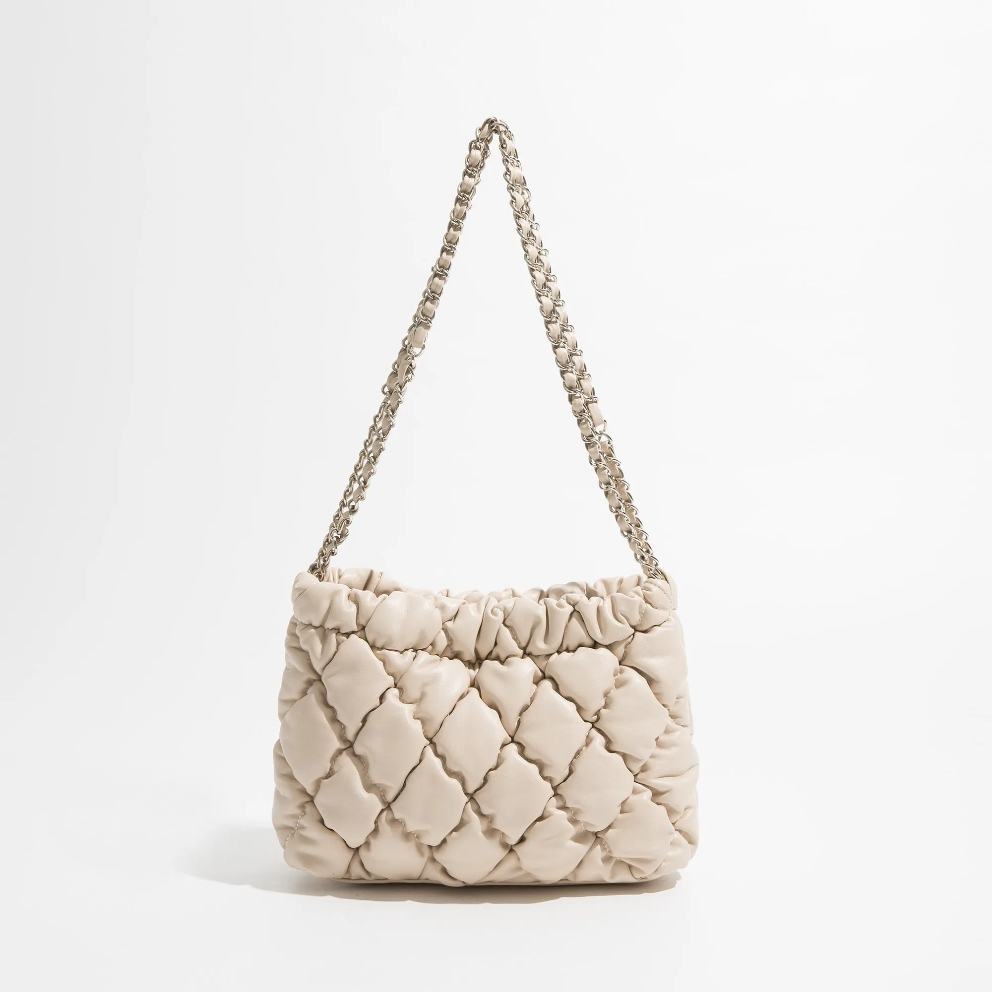 Marlyn Lattice Quilted Puffer Shoulder Bags - 5 Colors