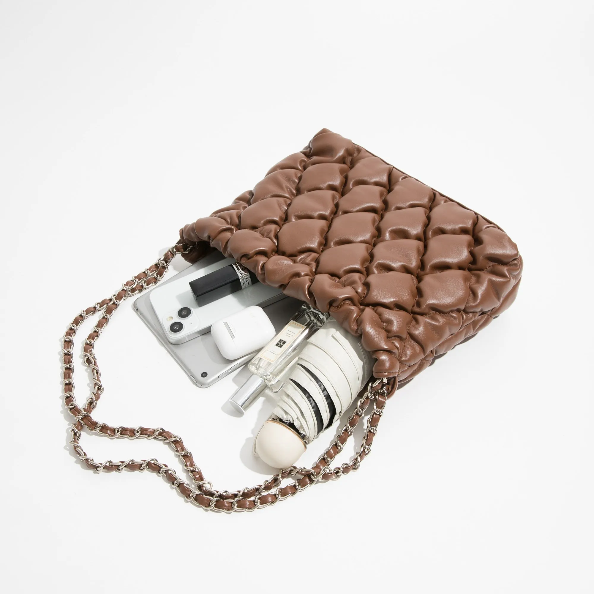 Marlyn Lattice Quilted Puffer Shoulder Bags - 5 Colors