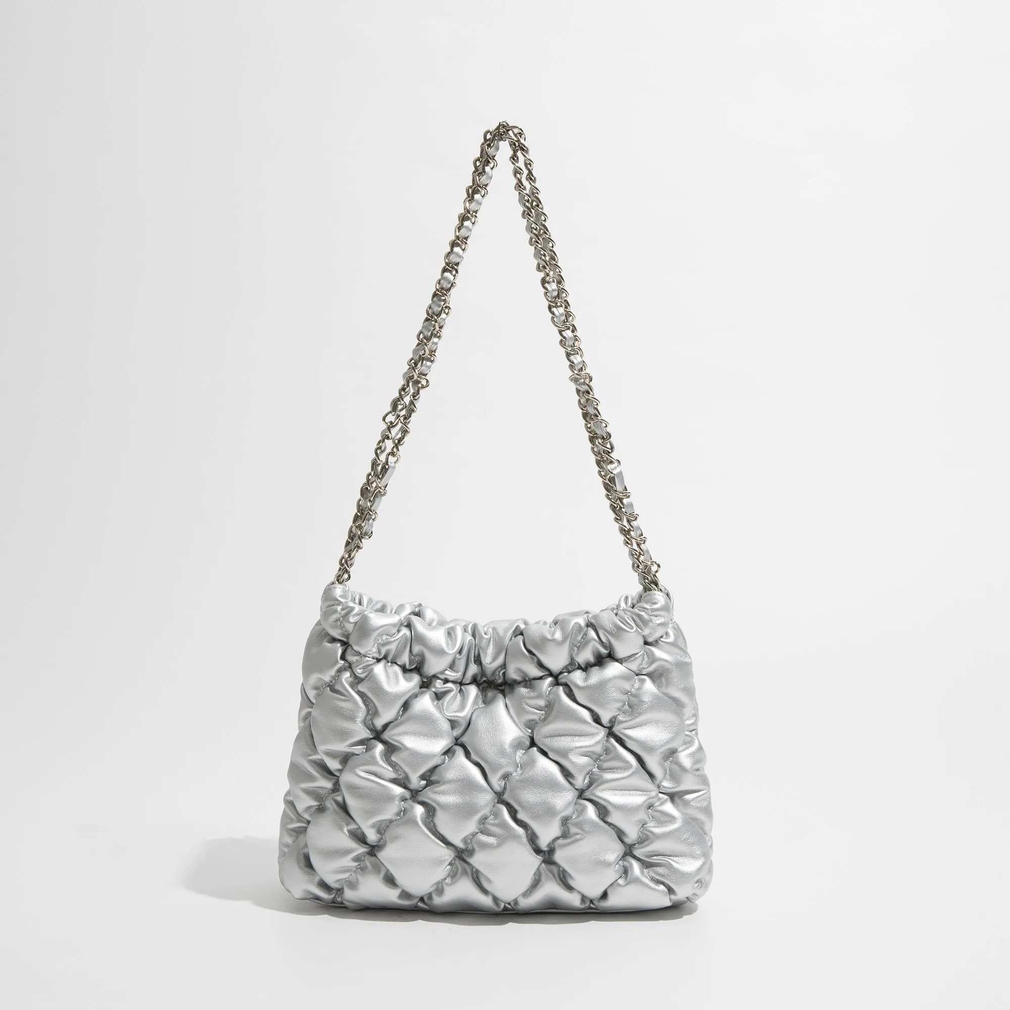 Marlyn Lattice Quilted Puffer Shoulder Bags - 5 Colors