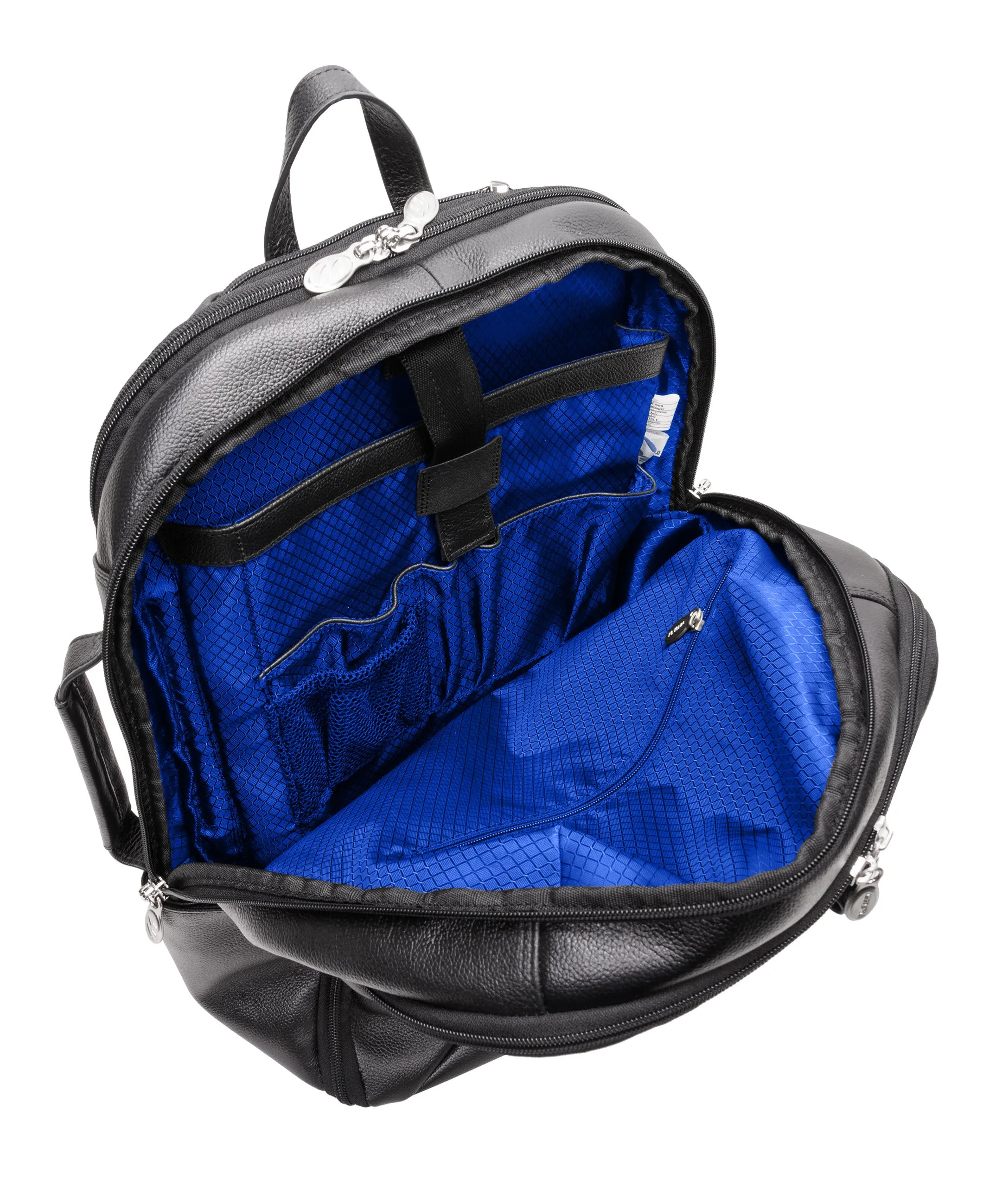 McKlein ENGLEWOOD 17" Leather, Triple Compartment, Carry-All, Laptop & Tablet Weekend Backpack