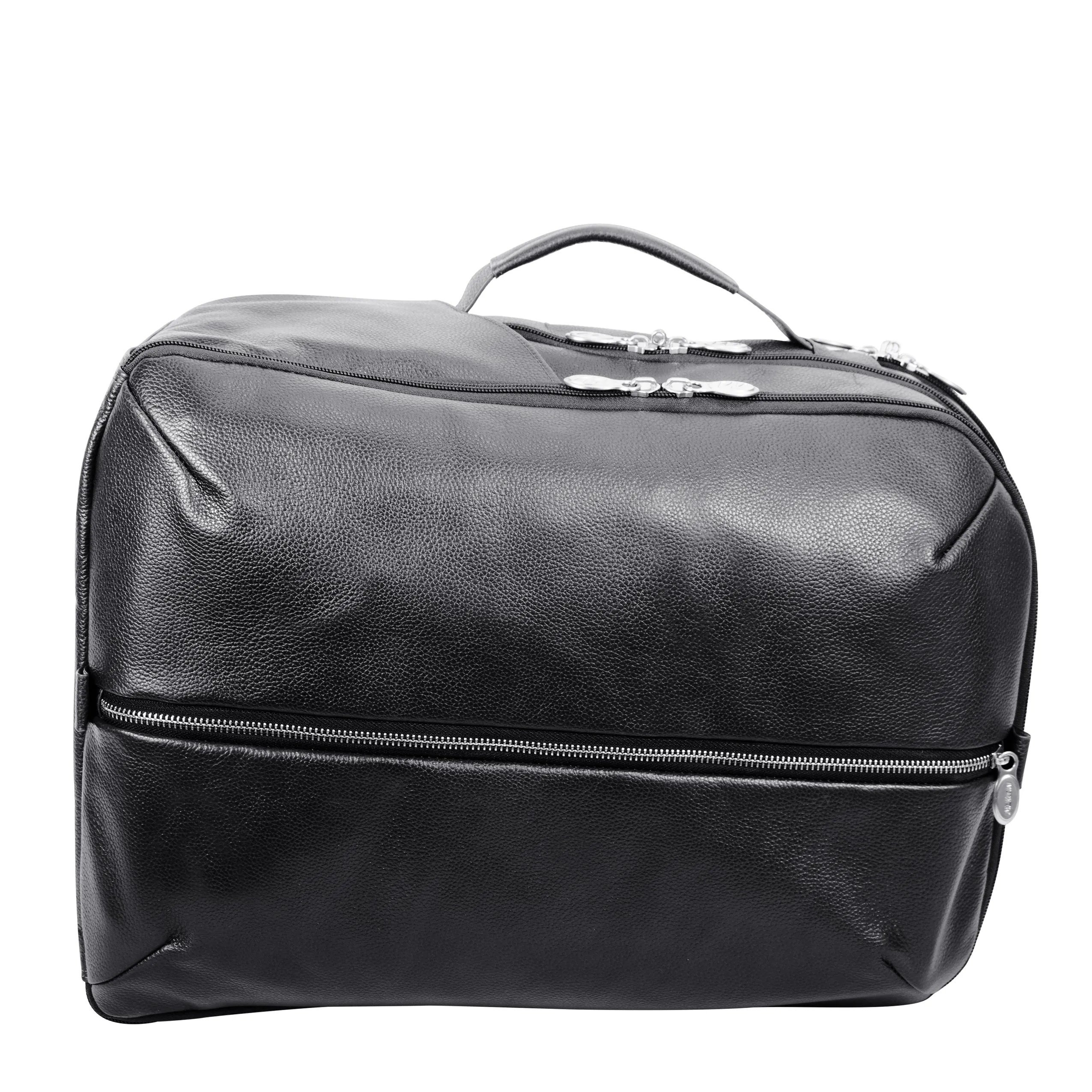 McKlein ENGLEWOOD 17" Leather, Triple Compartment, Carry-All, Laptop & Tablet Weekend Backpack