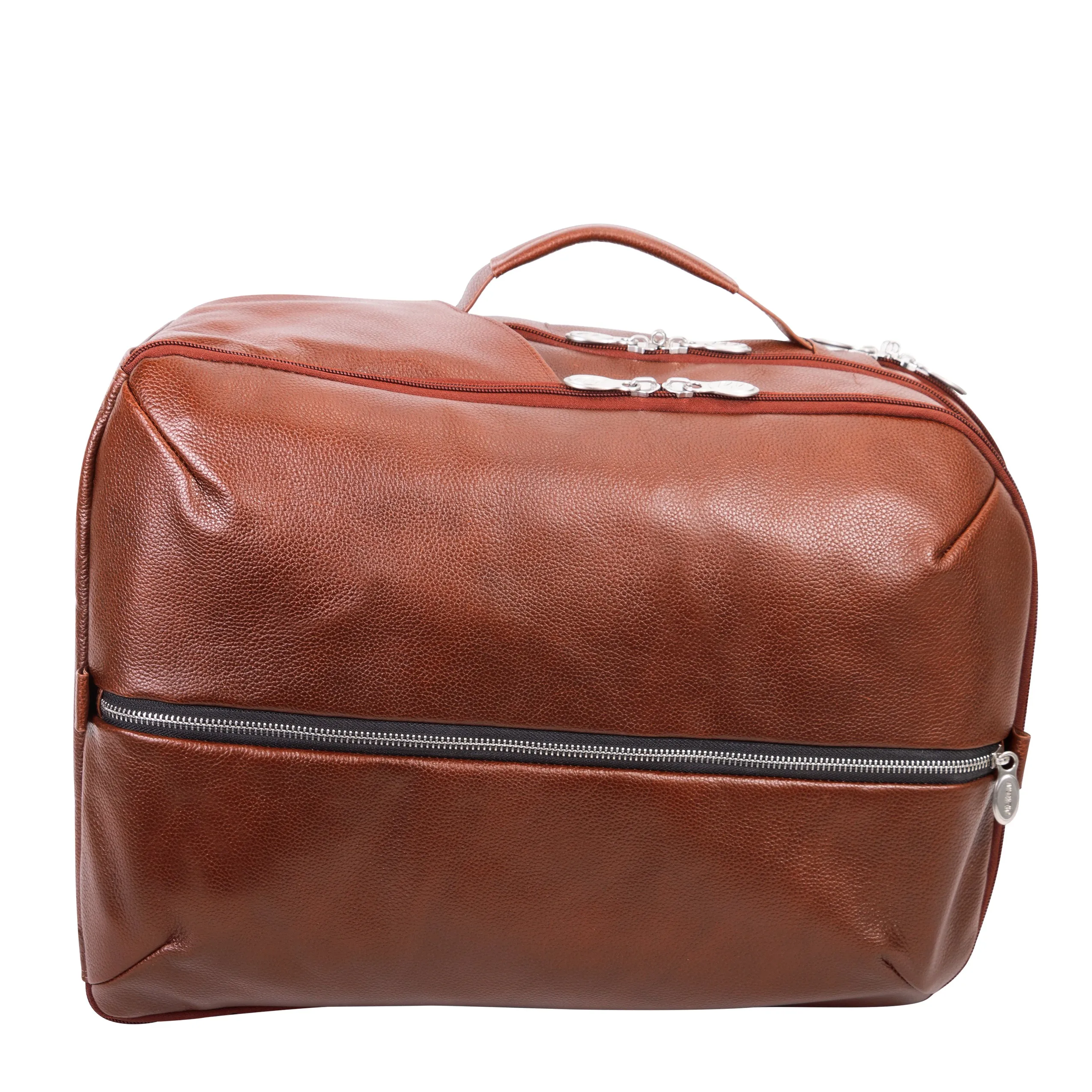 McKlein ENGLEWOOD 17" Leather, Triple Compartment, Carry-All, Laptop & Tablet Weekend Backpack
