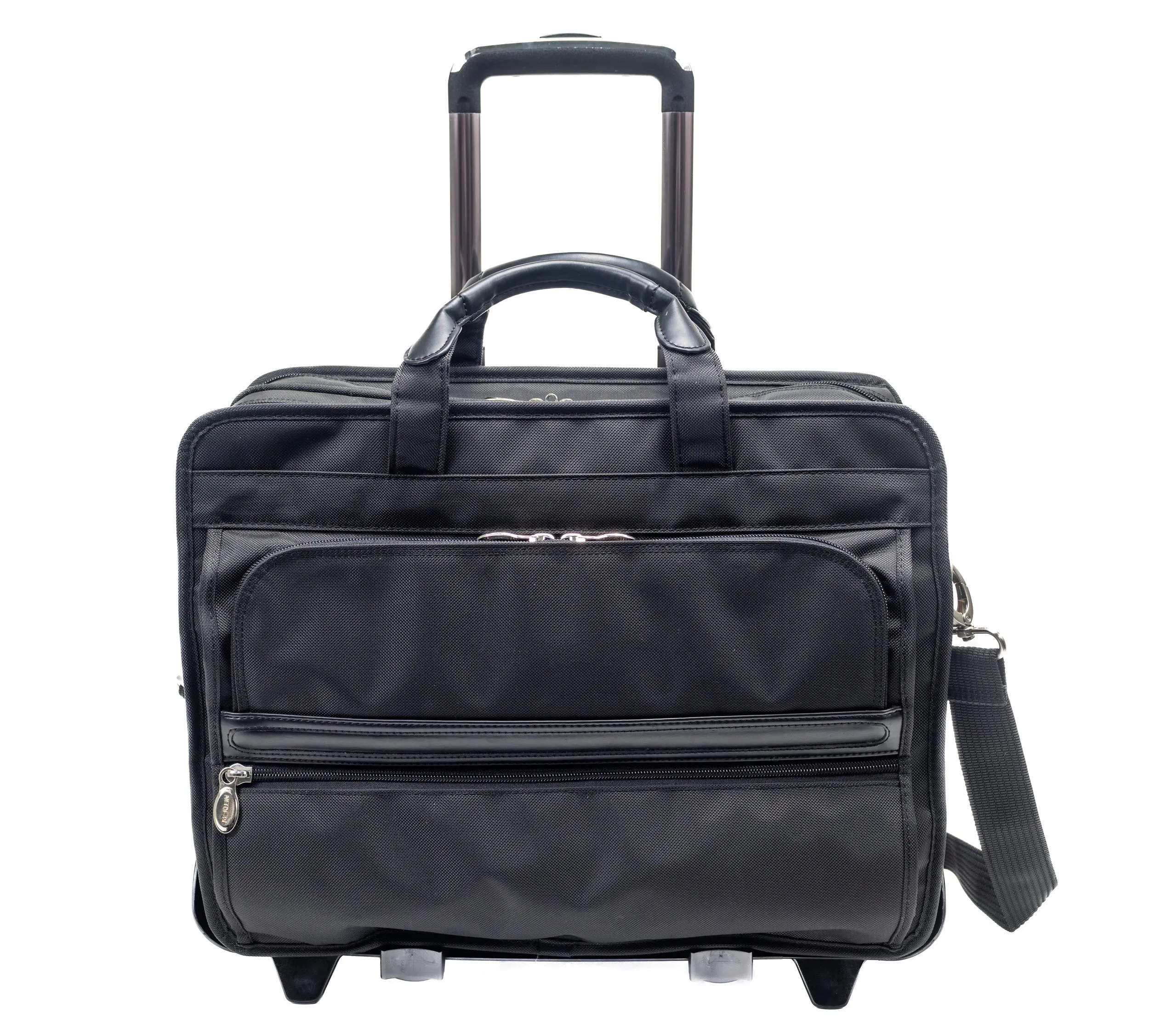 McKlein FRANKLIN 15.6" Nylon Patented Detachable -Wheeled Laptop Briefcase