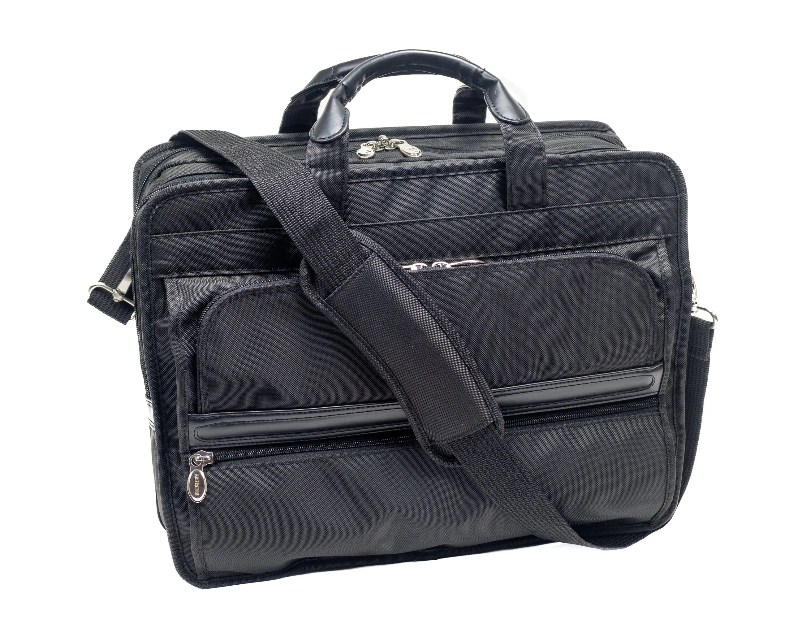 McKlein FRANKLIN 15.6" Nylon Patented Detachable -Wheeled Laptop Briefcase