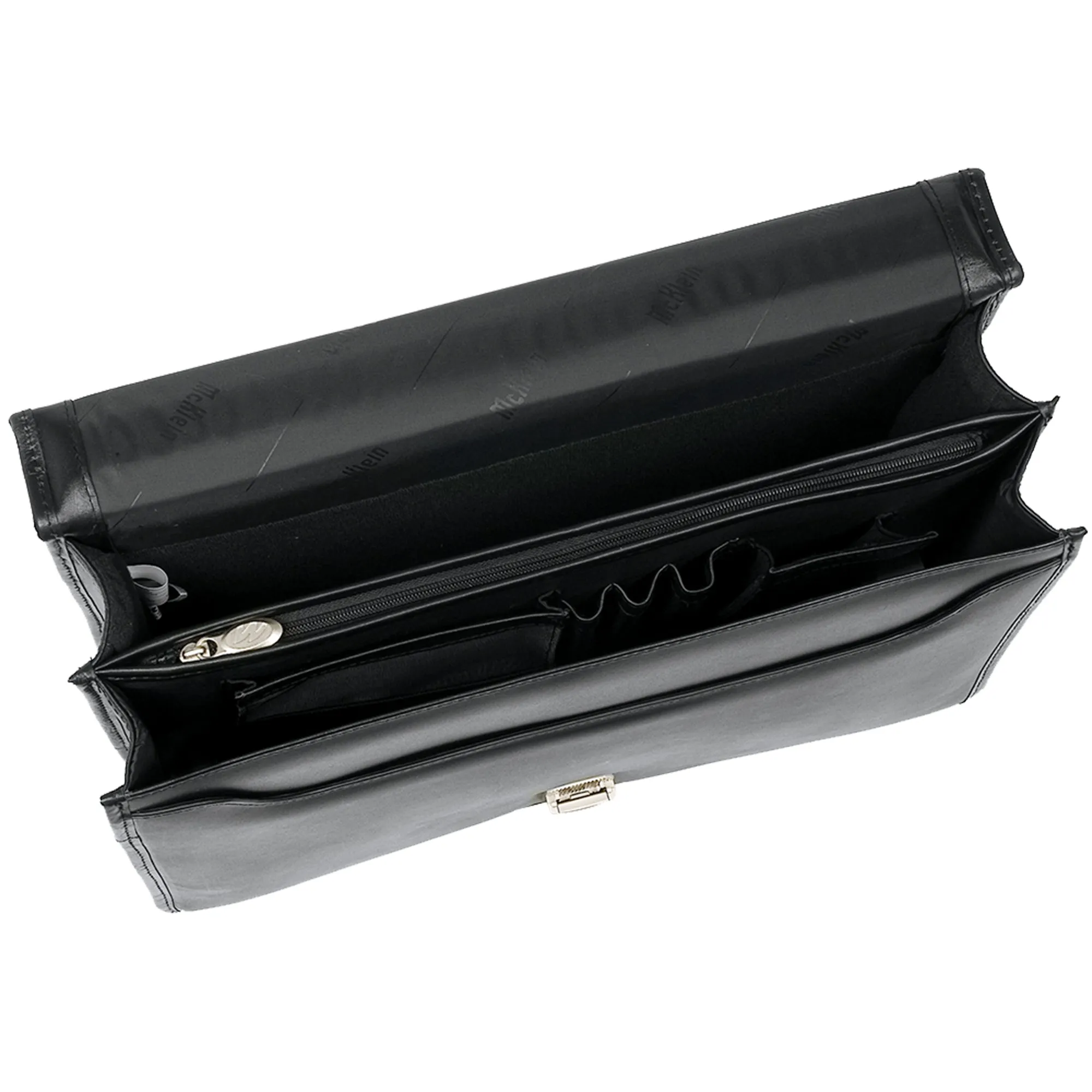 McKlein LEXINGTON 15" Leather Flapover Double Compartment Briefcase