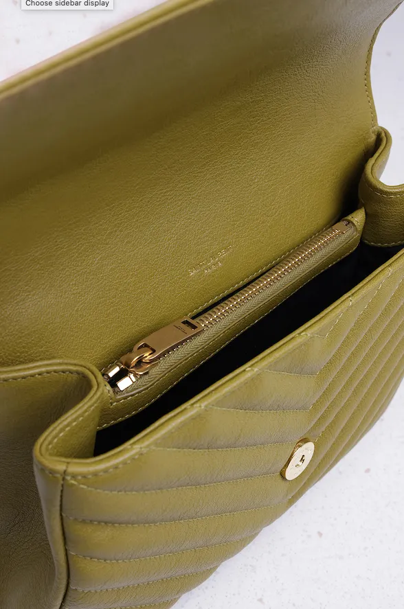 MEDIUM COLLEGE BAG OLIVE/GOLD