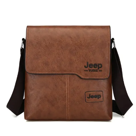 Mens Crossbody Bag Fashion Shoulder Bag Vintage Men's Crossbody Bag Leather PU Retro Messenger