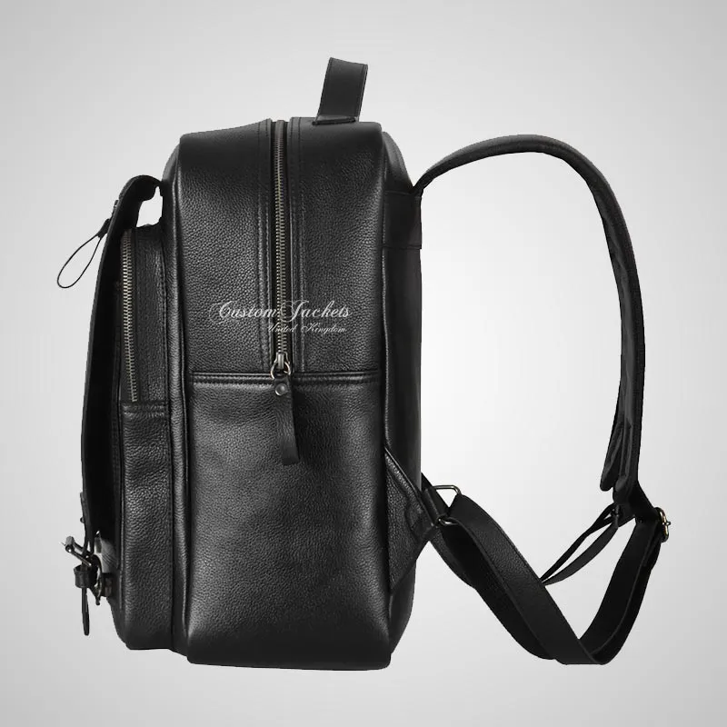 Mens Leather Laptop Backpack Bag Large Capacity College School Bag