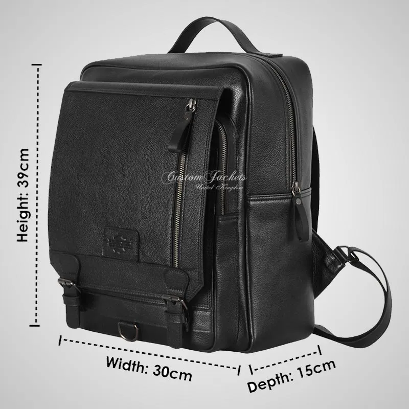 Mens Leather Laptop Backpack Bag Large Capacity College School Bag