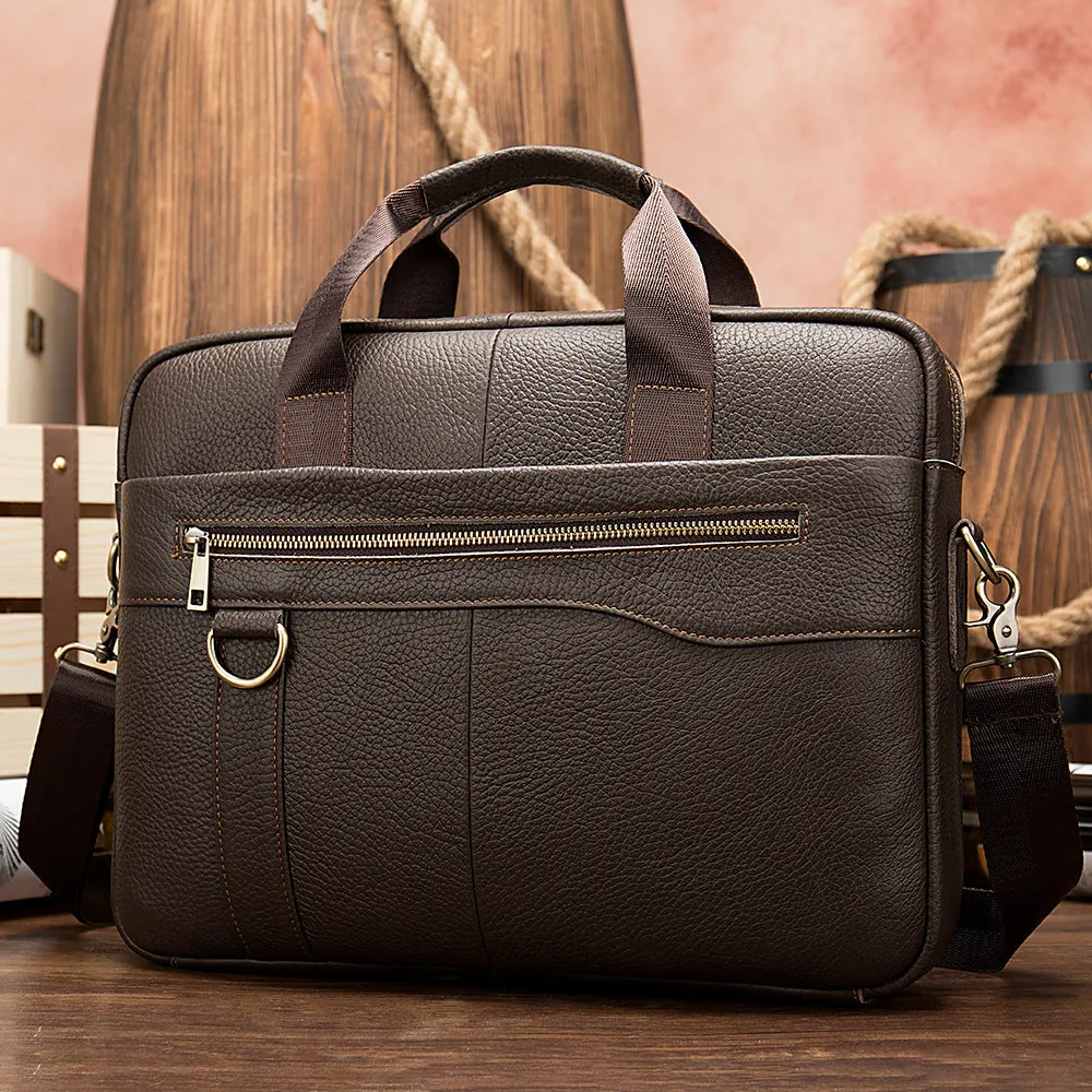 Men's leather shoulder bag Computer Bag Messenger Bag Portfolio Folder Organizer Messenger Bag Leather bag 3212