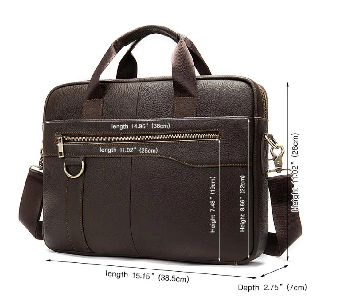 Men's leather shoulder bag Computer Bag Messenger Bag Portfolio Folder Organizer Messenger Bag Leather bag 3212