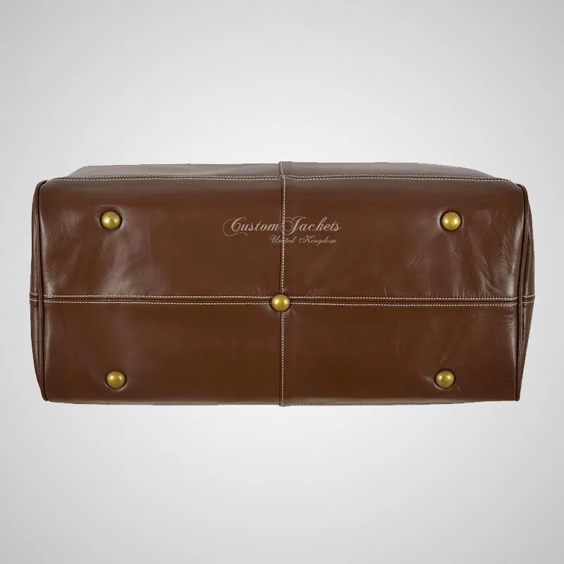 Mens Leather Travel Bag Leather Weekend Holdall Bag