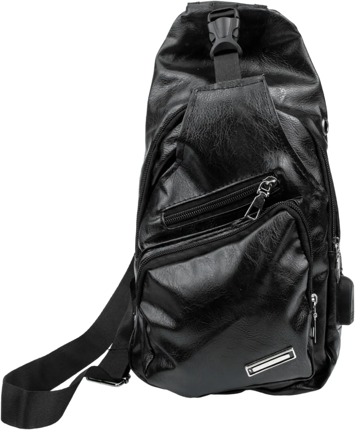 Men's Sling Backpack Anti-theft Chest Pack Phone Pouch Compact Crossbody Bag for Hiking Travel Shopping