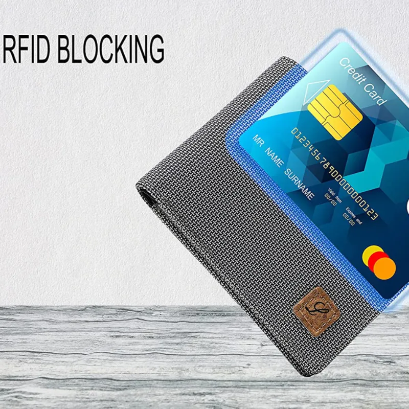 Men's Thin RFID Blocking Bifold Wallet