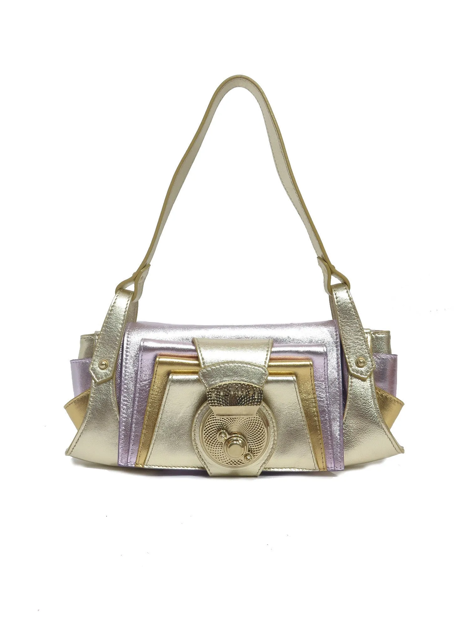 Metallic Leather Compilation Bag