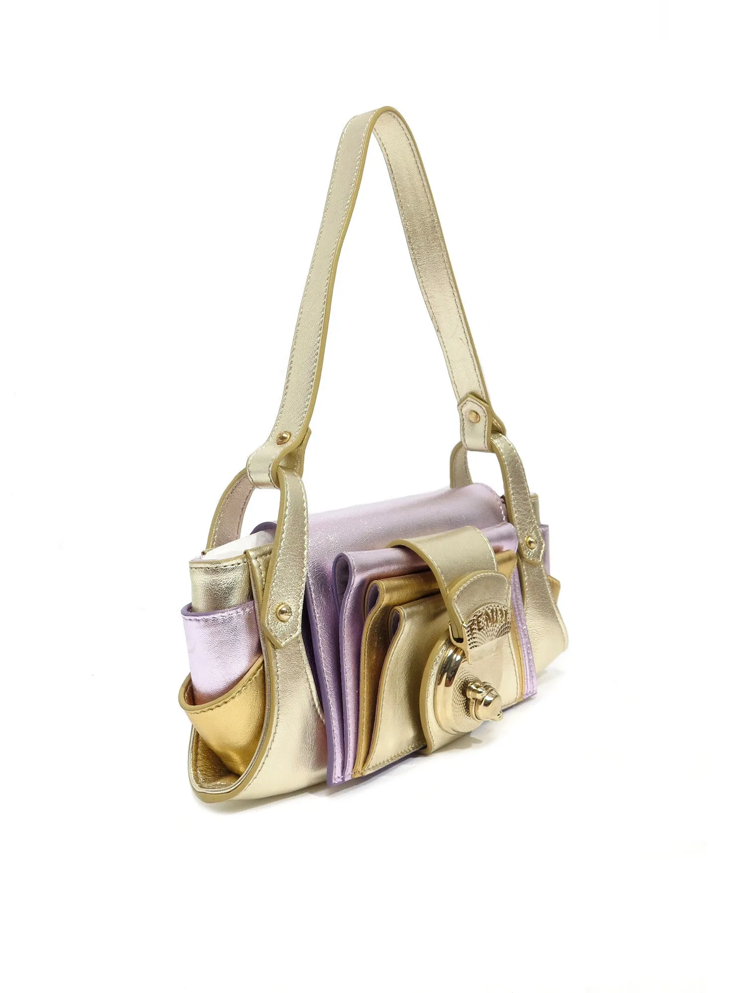 Metallic Leather Compilation Bag