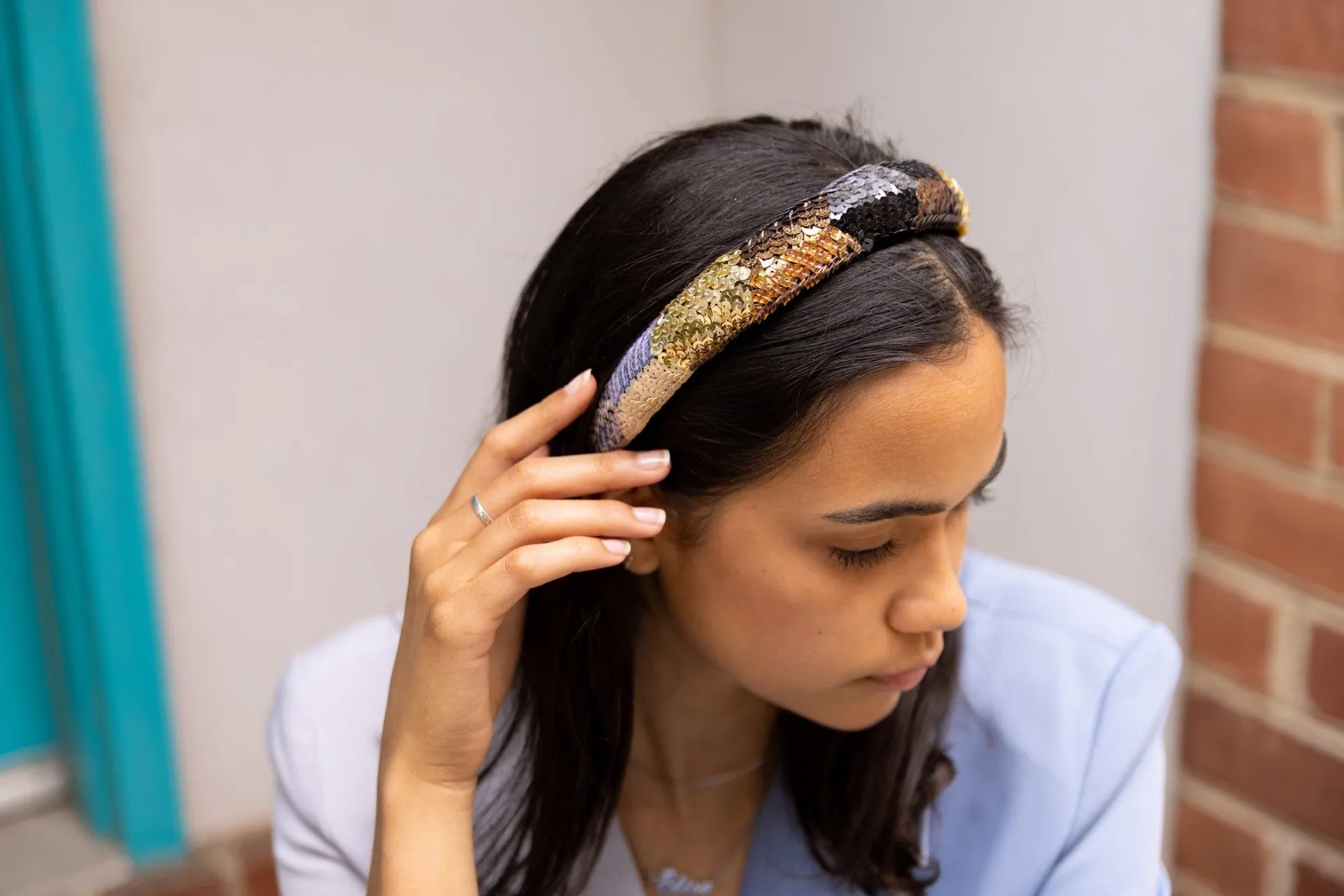 Metallic ZigZag Headband