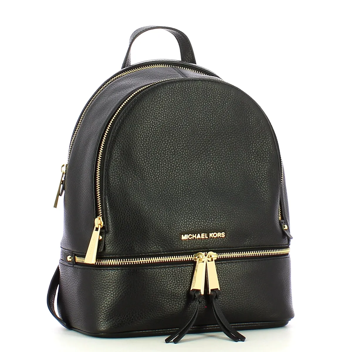 Michael Kors - Rhea Medium Gold Black Backpack - 30S5GEZB1L - BLACK