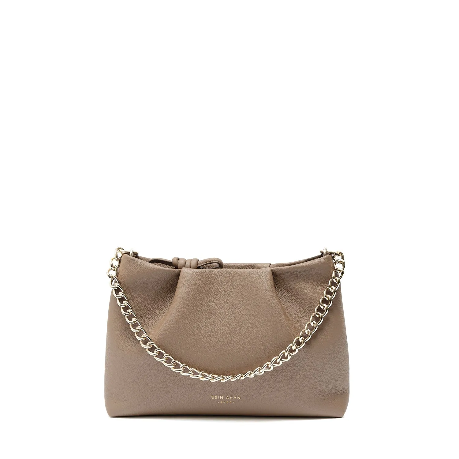 Midi Richmond Leather Crossbody Bag, Oatmilk