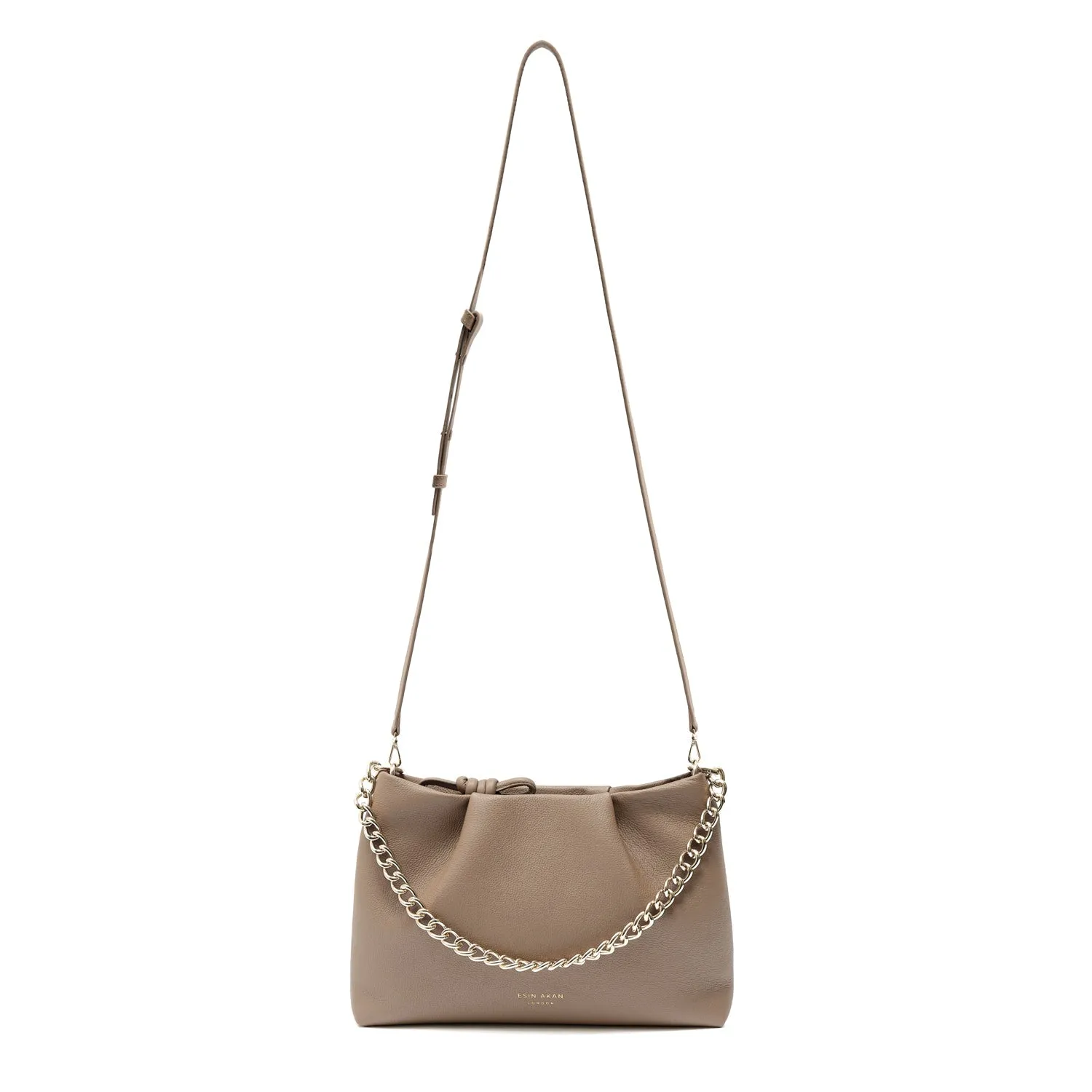 Midi Richmond Leather Crossbody Bag, Oatmilk