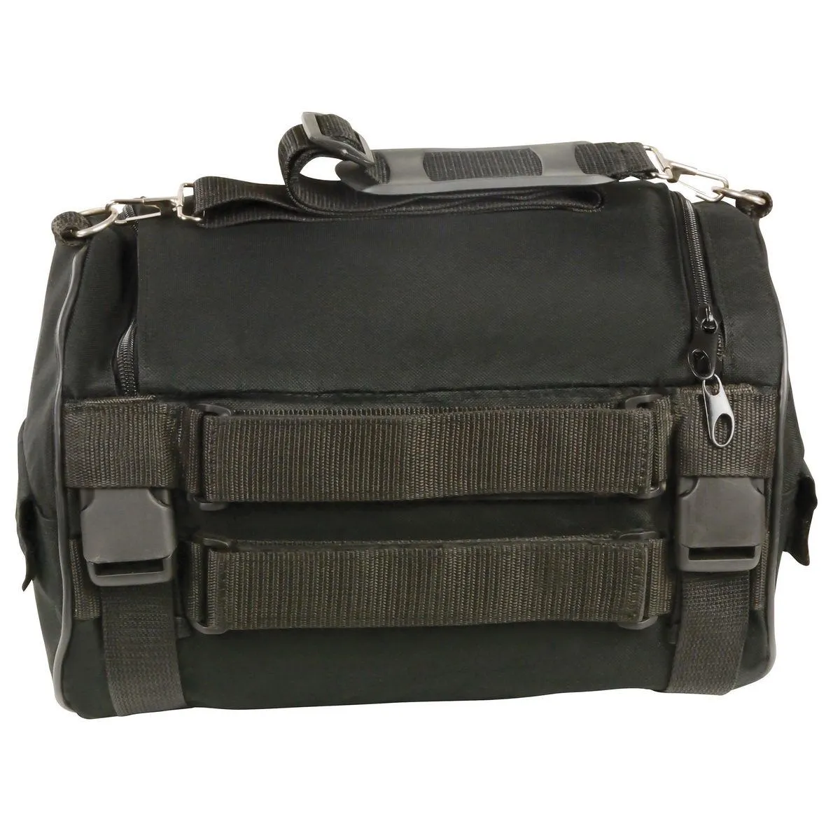 Milwaukee Leather SH608 Medium Black Textile Motorcycle Roll Bag with Reflective Material