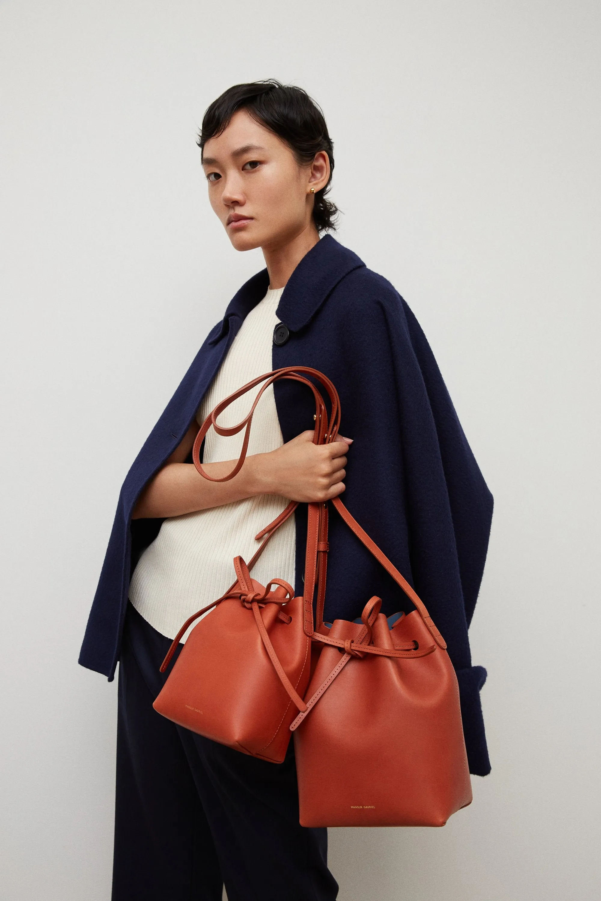 Mini Mini Bucket Bag - Brandy/Avion