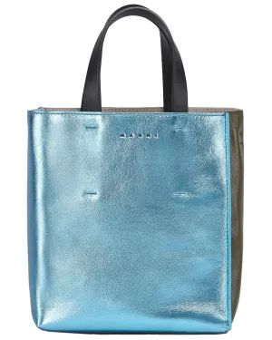 Mini Museo Bag in Metallic Blue